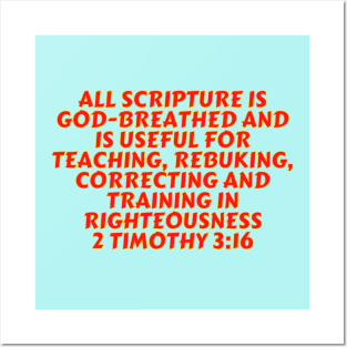 Bible Verse 2 Timothy 3:16 Posters and Art